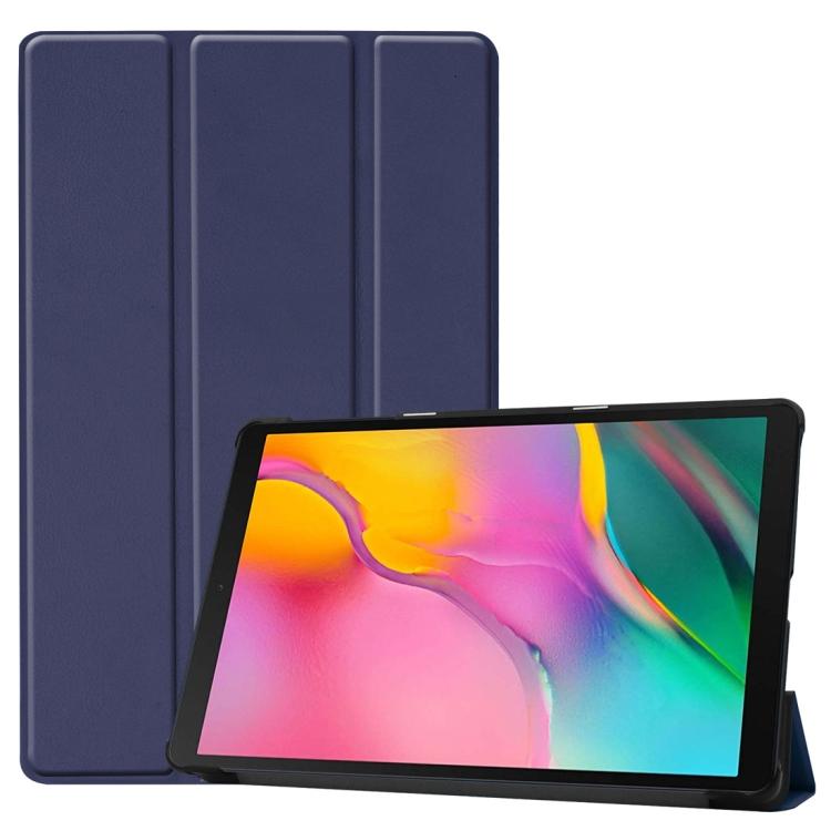 Custer Texture Horizontal Flip PU Leather Case for Galaxy Tab A 10.1 2019 , with Three-folding Holder & Sleep / Wake-up Function