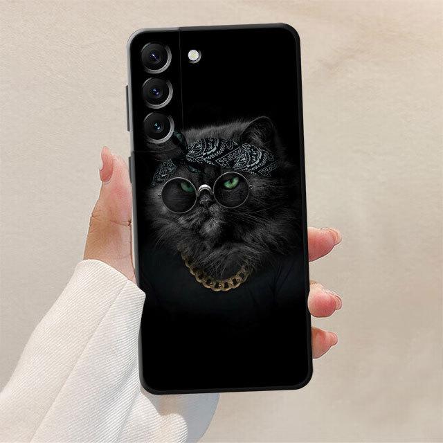 

Мягкий чехол из ТПУ для Samsung Galaxy S20 Fe S9 S21 Plus S23 Ultra 5g S10 S10e S7 S22 S8 S8plus, черный чехол с изображением кота Кима Хаскинса Samsung S23 5G