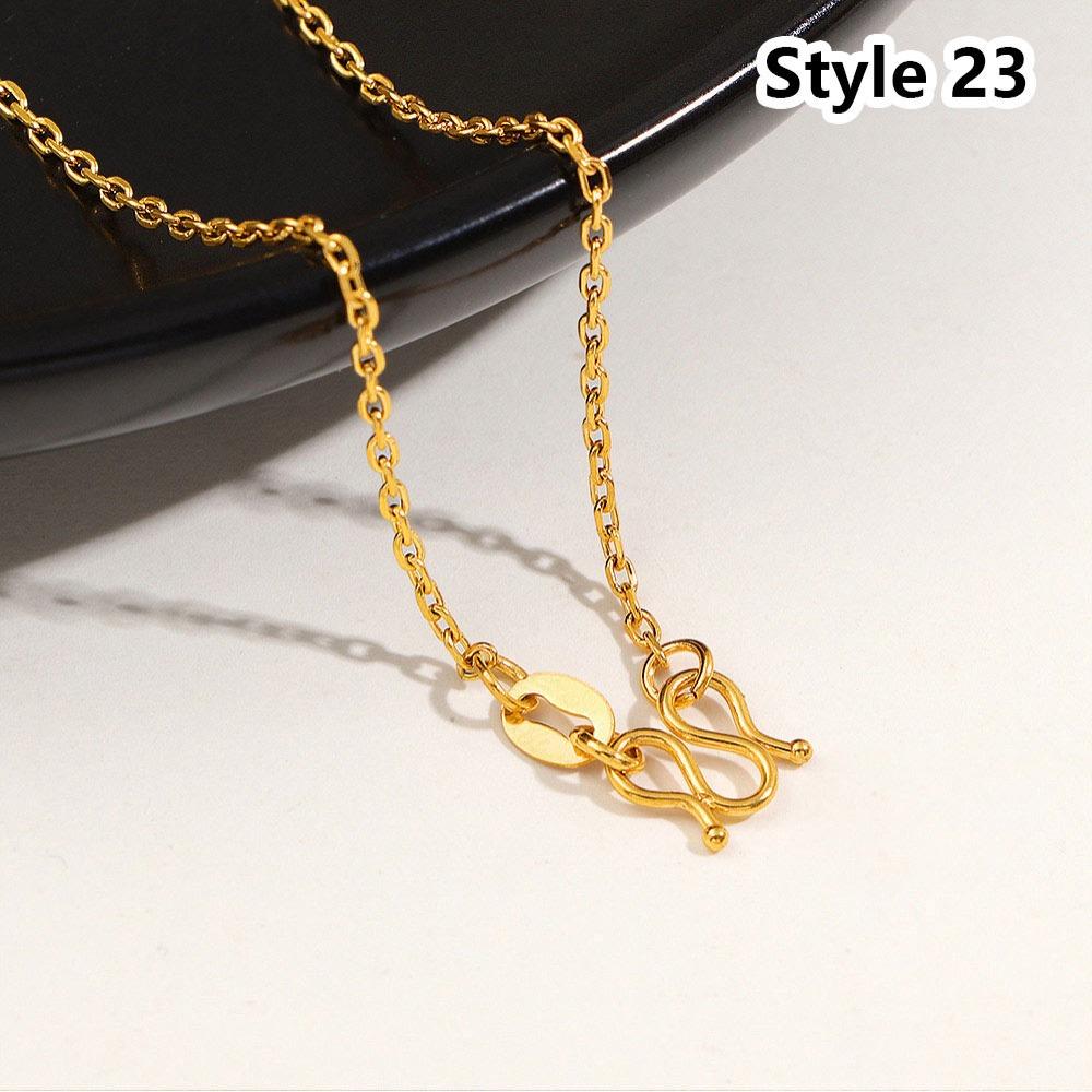 1Pcs New Titanium Steel Chain Necklace 45cm Non-fading Clavicle Chain All-match M-shaped Women's Simple Necklace