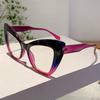 Oversized Cat Eye Glasses Women Stylish Vintage Blue Light Blocking Eyewear Butterfly Shaped Candy Color Rim Eyeglasses