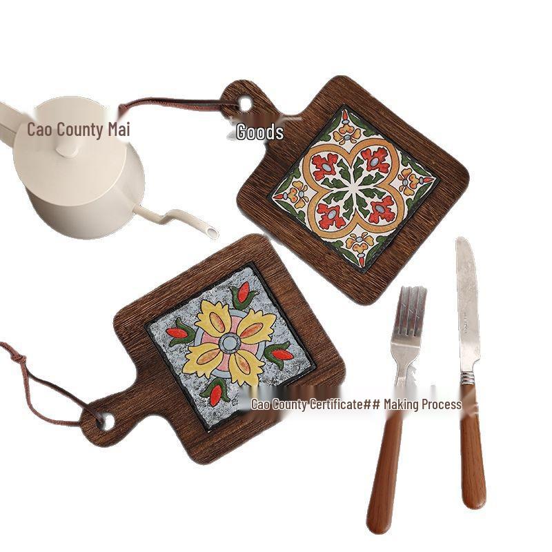 Massivholz Hitzebeständiger Esstischuntersetzer & Untersetzer