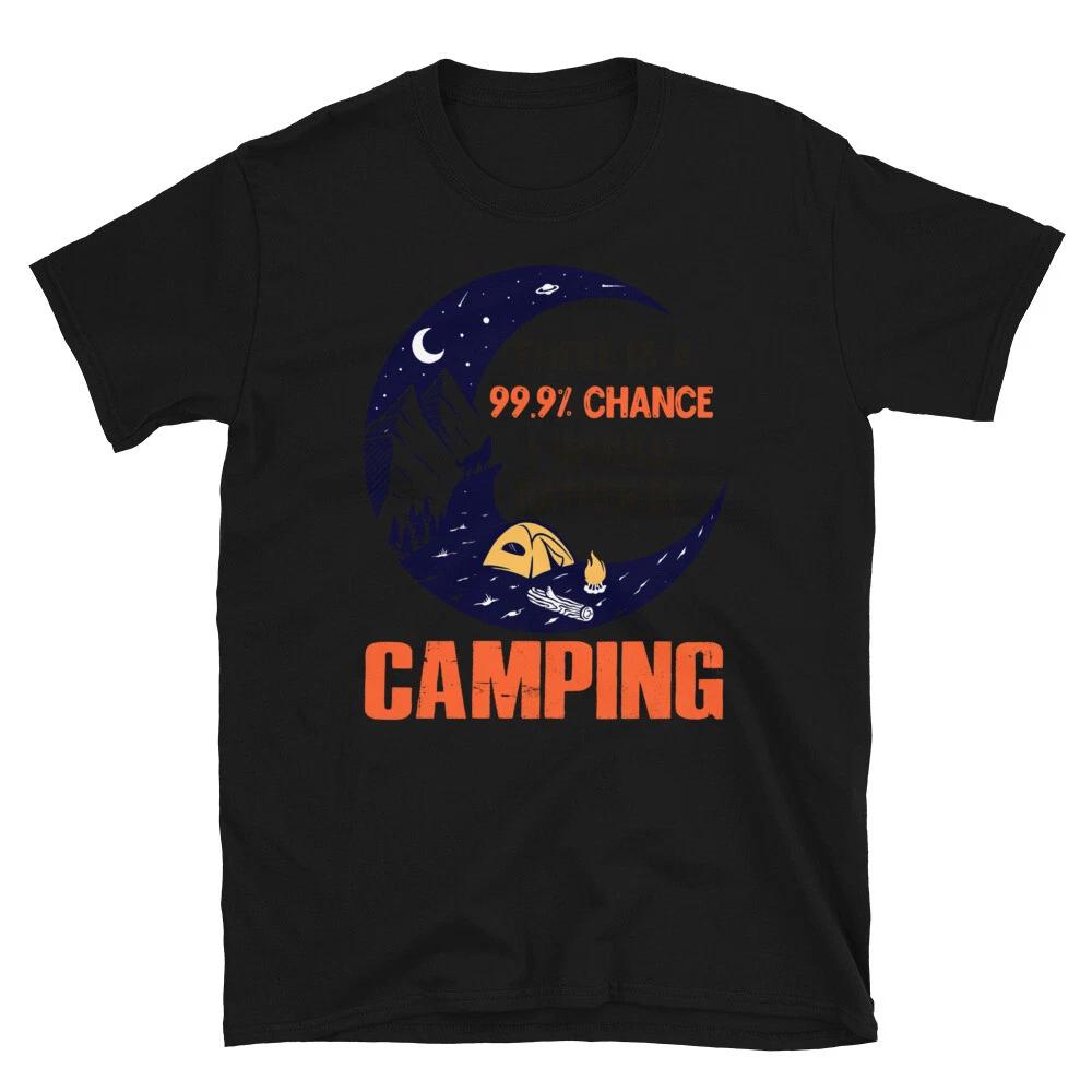 Moon Mountains Wolf Vintage Design Camping Novelty T-Shirt 4XL