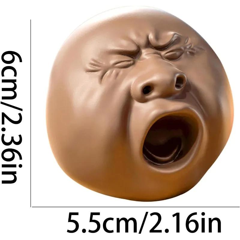 Funny Tea Pet Yawning Person Avatar Plastic Ugly Tea Pet Squirting Toy Boy Girl Stress Relief Toy Tea Set Tea Table Decoration