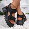 Fashion Women Platform Sandals Lightweight Wedge High Heels Shoes Women Buckle Leather 2025 New Summer Woman Sandals Sandalias De Mujer