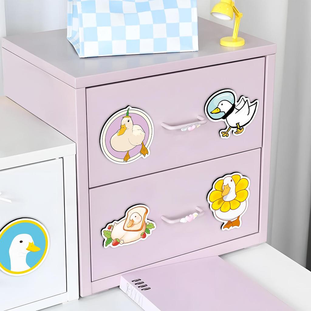 Cute Round Duck Animal Soft Magnetic Stickers - 20-Piece Set for Home and Refrigerator Decoration