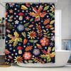 Stunning Tiger Print Shower Curtain Wildlife Art for Bathroom Decorations Super Soft Fabric with Hook Set (Multicolor)