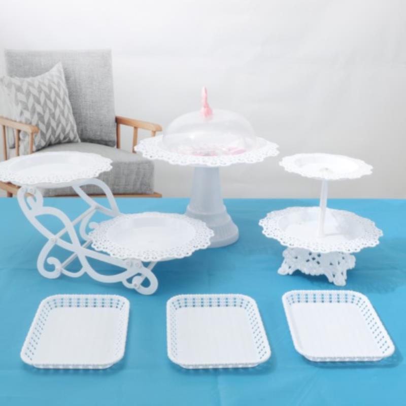 1/2 stk kakestativ fat Cupcake snacks tallerkener Tre-lags kreativ fruktkurv