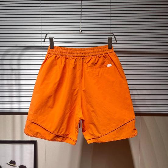 Men Beach Shorts Elastic Waist Adjustable Drawstring Sport Shorts with Pockets Wide Leg Quick-Drying Shorts