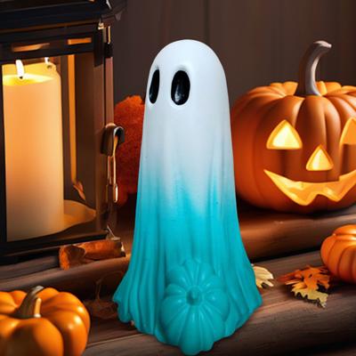 1/3 szt. Kolorowa ozdoba duch z dekoracją dyni Żywiczna dekoracja na biurko Akcesoria na Halloween Kapryśne figurki
