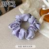 Women Simple Silk Satin Scrunchies Solid Color Big Elastic Rubber Hair Bands Girl Ponytail Holder Hair Ties Rope Gum Accessories