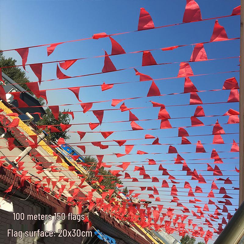 Festone Triangolare Rosso Personalizzabile per Decorazioni di Matrimonio