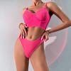 New Fashion Sexy Underwear Fish Bone Contrast Mesh Sexy Perspective Gathering Lingerie Set
