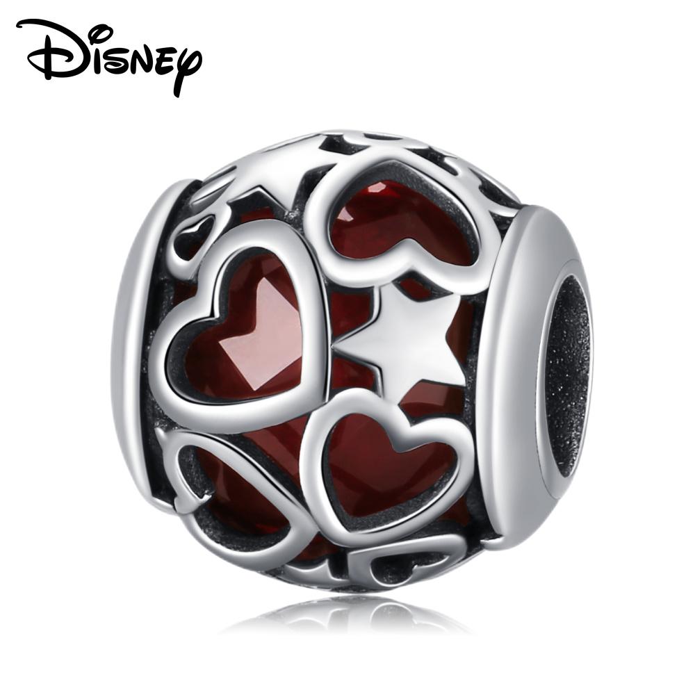 Disney 925 Silver Mickey Minnie And Snow White Pendant Beads Various Styles Suitable For Diy Bracelet