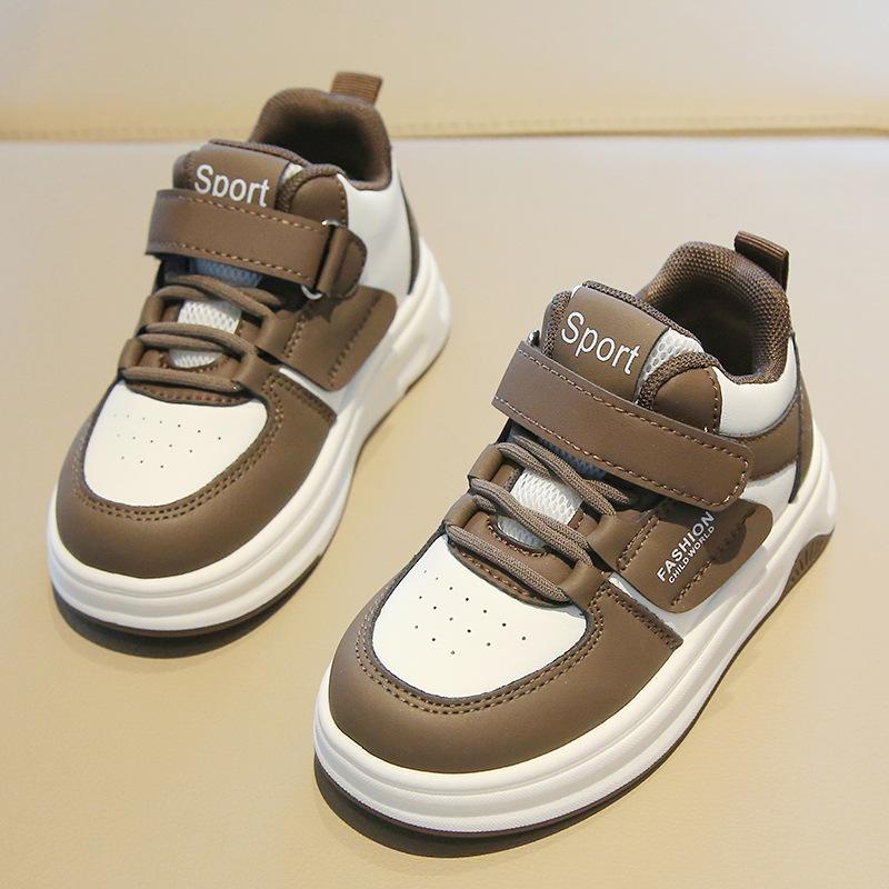 Kids Spring Autumn High Top White Shoes Boys Girls Soft Sole Casual Sneakers Baby Sports Shoes