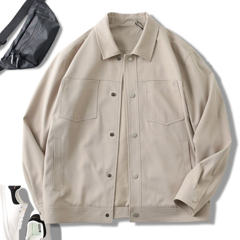 Japanese Style Overalls Men's Spring and Autumn American Retro Trendy Easiest for Match Export Export Tail Order Men's Lapel Jacket