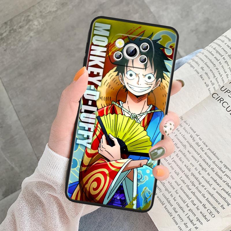 

Luffy The O-ne P-iece для POCO C55 C50 C40 C3 F5 F4 F3 M6 M5 M4 M3 X5 X4 X3 GT Pro силиконовый черный чехол для телефона Poco M4 Pro 5G