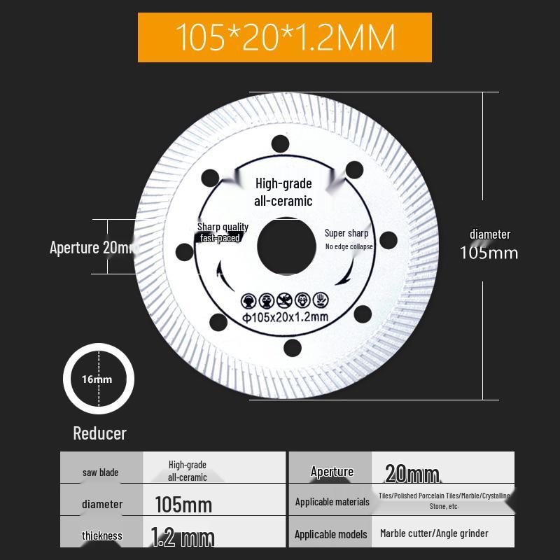 Diamond Saw Blade for Smooth Tile & Marble Cutting