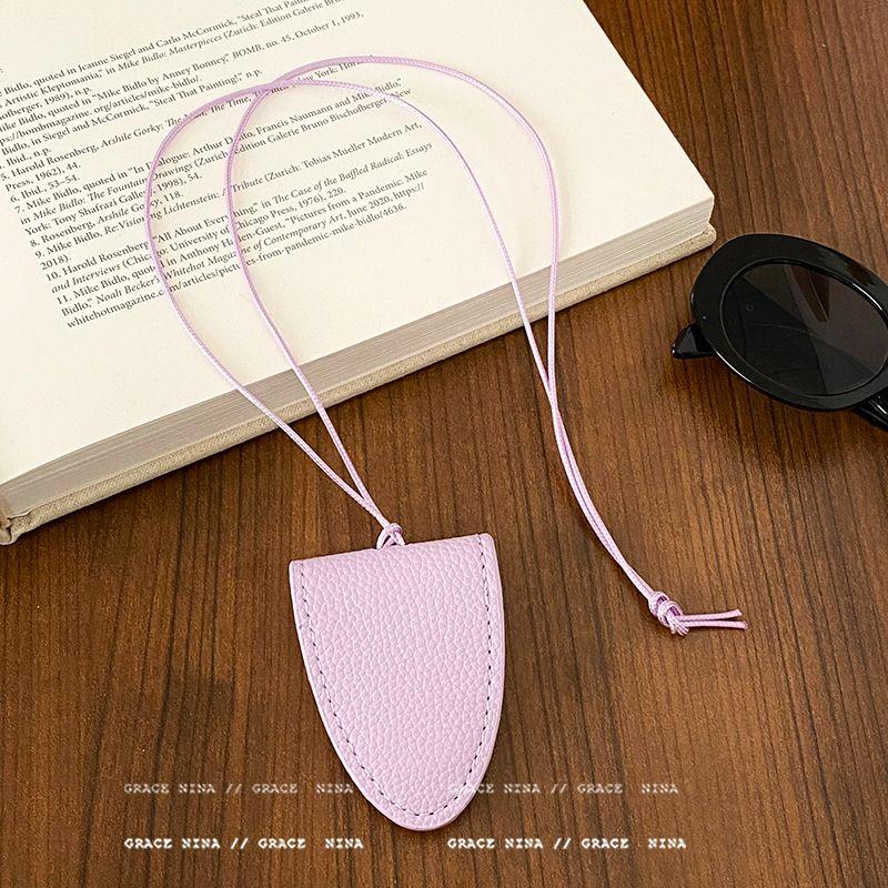 Leather Women's Outdoor Portable Glasses Clip Sweater Chain Lanyard
