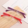 1 Pc Half Frame Reading Glasses Women/Men Older Fashion Presbyopic Eyeglasses Portable High-Definition Vision Care +1.0~+4.0