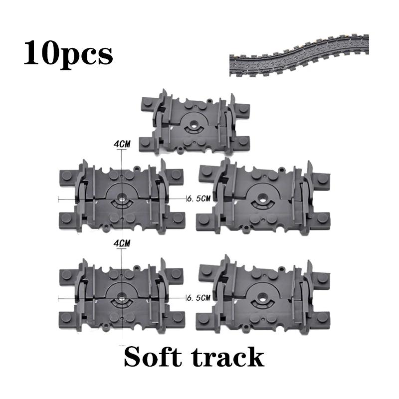 City Train Parts Tracks Train Station Bricks Railway Buffer Stop Model Rails Straight Curved Railways Building Blocks MOC Toys