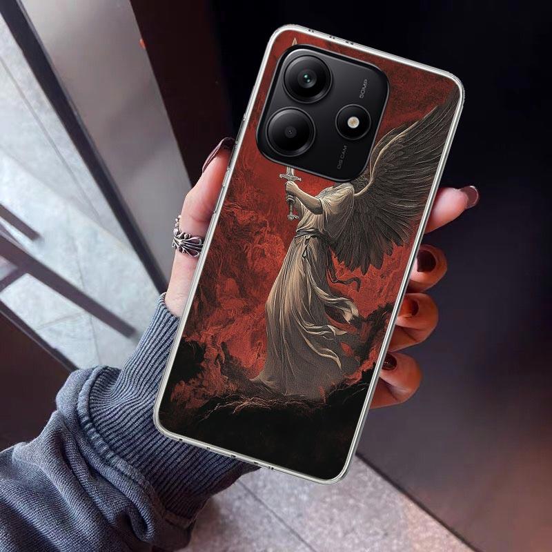 Erzengel Michael Handyhülle Für Xiaomi Redmi Note 15 14 14S 13 12S 12 Pro Plus 11S 11 10S 10 4G Cover 11E 11T 5G Druck Fundas R