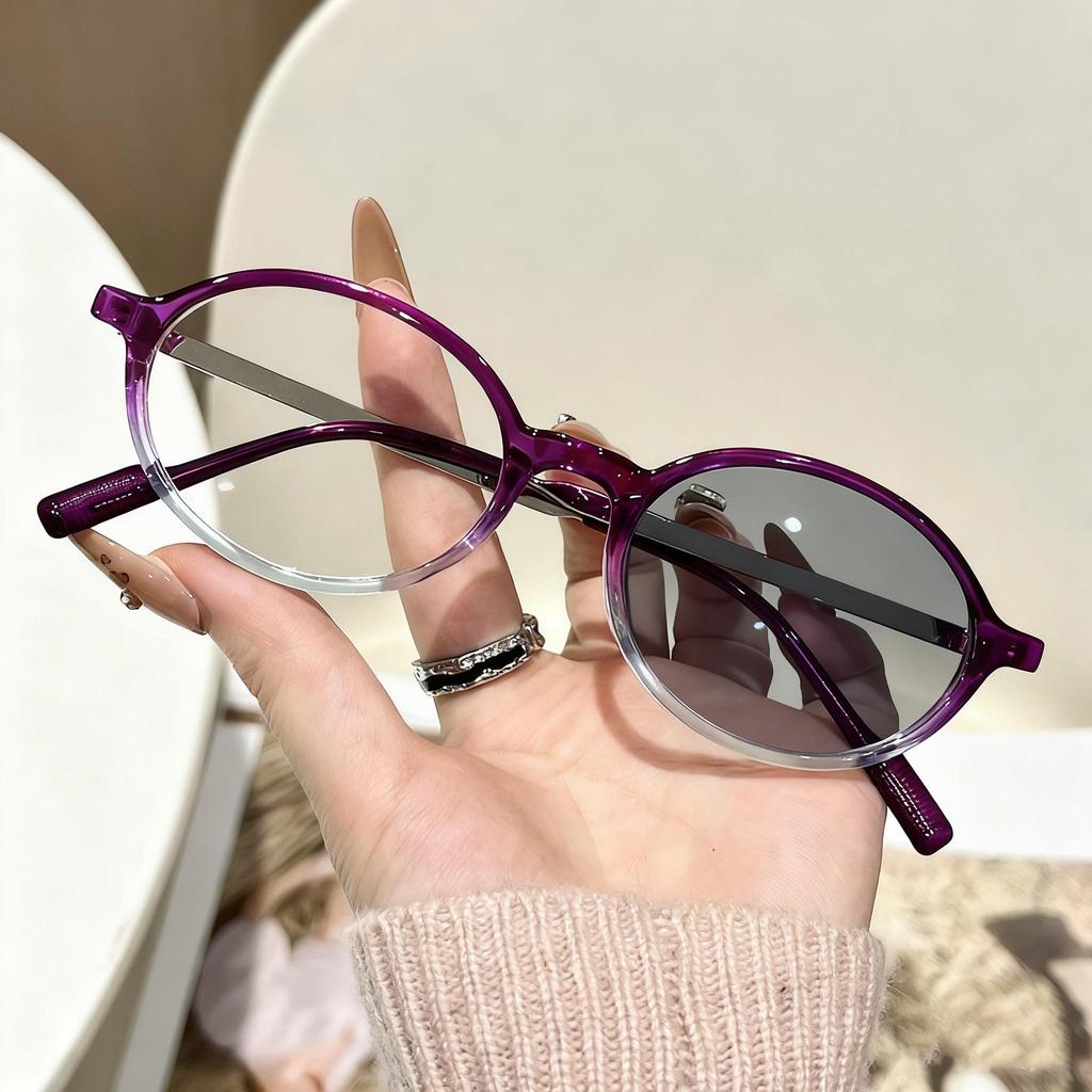 New Trendy Photochromic Myopia Glasses for Women Men Anti Blue Light Outdoor Color Changing Near Sight Eyeglasses Minus Diopter