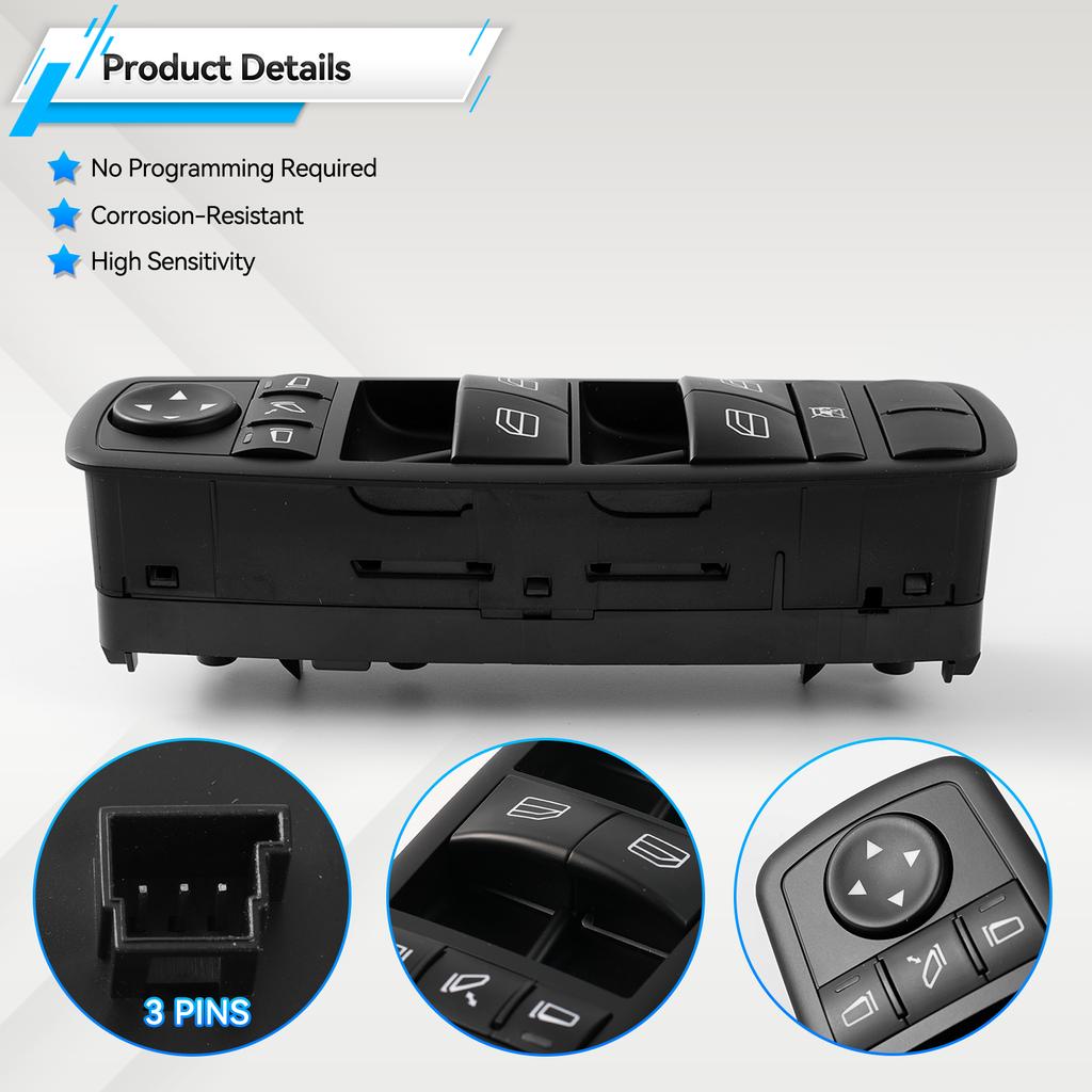 2518300290 A2518300290 Master Driver Left For Mercedes W164 GL320 GL350 GL450 ML320 ML350 ML450 ML500 R320 Power Window Switch