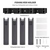 Fishing Rod Holder Bracket 4 Tubes Rod Rack Fits Spinning Or Casting Rod Wall Mounted Fishing Rod Holder for Wall Garage Storage