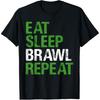 Vintage Eat Sleep Brawl Repeat T Shirts Men Women Brawl Star Cotton Humor Streetwear Tee Short Sleeve Unisex Loose Clothing