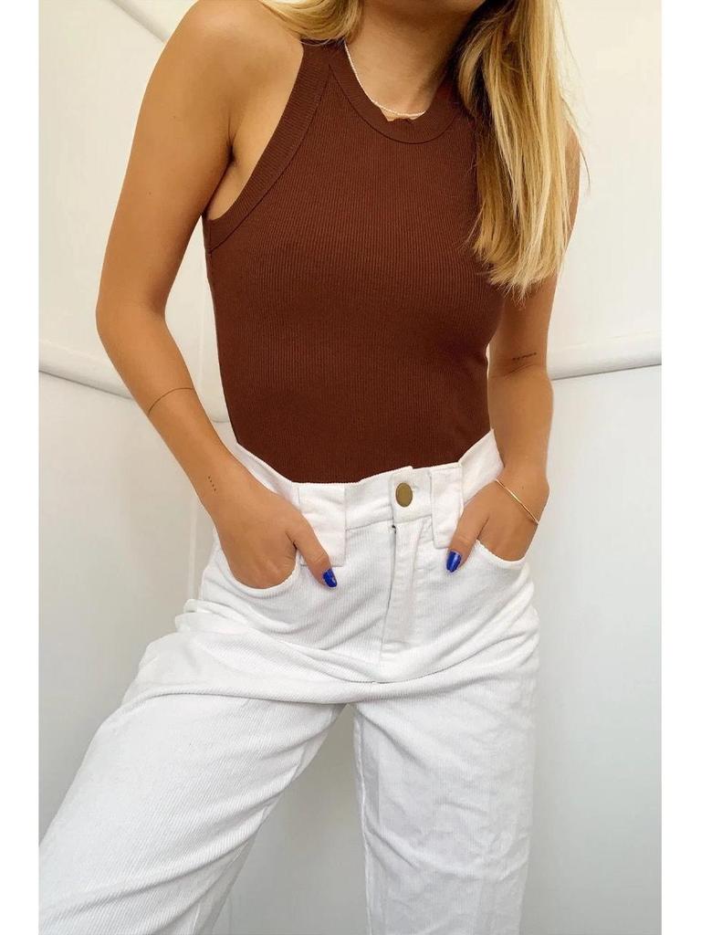 2024 Europäischer und Amerikanischer Rundhals Ärmellos Slim Kurze Weste - Sexy, Modisch, Alleskönner