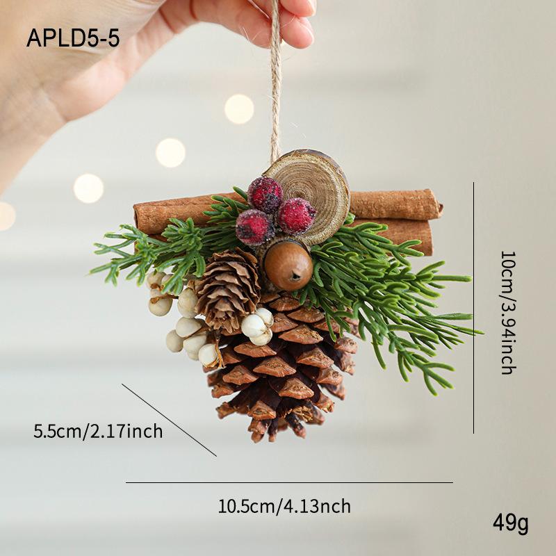 Cascabel de Navidad Astas Lazo Piña Cascabel Colgante Mixto Árbol de Navidad Escaparate Colgante para Coche Decoración