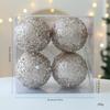 Reflective Foam Christmas Tree Decoration Pearls and Sequins Ball Feature Durable Portable Design Christmas Home Decoration