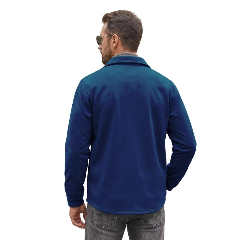 Men S Solid Color Casual Turn Down Collar Single Breasted Long Sleeve Jacket