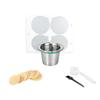 Stainless Steel Reusable Coffee Pod Filter Dishwasher Safe Metal Coffee Basket Filling Tool Filter Paper Replacement