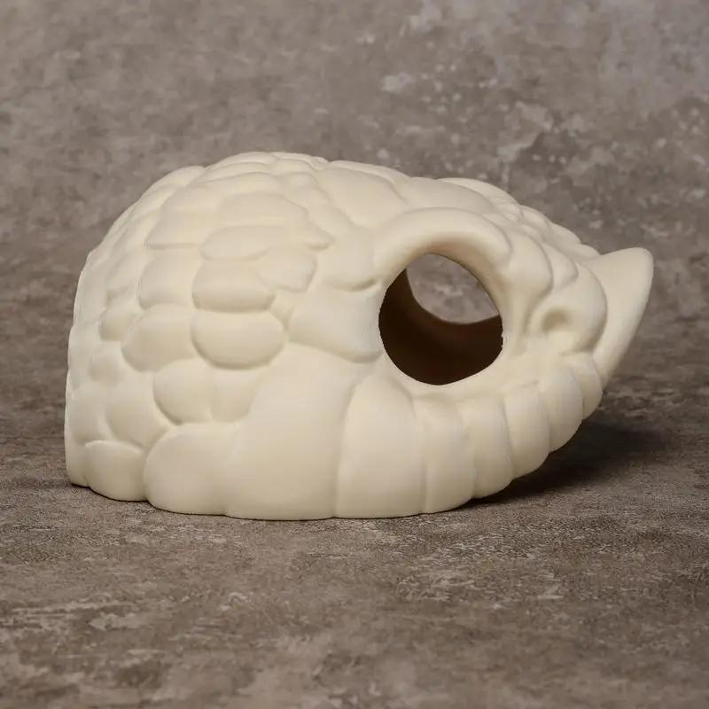 Декор для террариума, Декорация для аквариума, Скрытая пещера, напечатанная на 3D-принтере, Укрытие для рептилий, гекконов, змей, хамелеонов, ящериц L  (13X12.5X7cm)