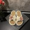 Stepping On Shit Feeling Platform Slippers Women's Summer 2025 New Platform Flower Beach Shoes Comfortable One-word Cool Slippers Women