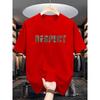 Men's Summer Cotton Fashionable Casual Loose RESPECT Camouflage Letter Printed Round Neck Short Sleeved T-shirt Top