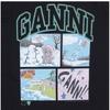 Ganni Bear Comic Teddy Logo Women S Short Sleeve Tee A1050070 252