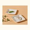 CORELLE Rosemont Farfurie pătrată ceramică, 2 buc., culoare fildeș-portocaliu