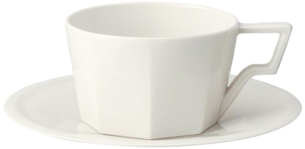 Kinto OCT Cup Saucer 220ml White Safe 28884 & Microwave/Dishwasher