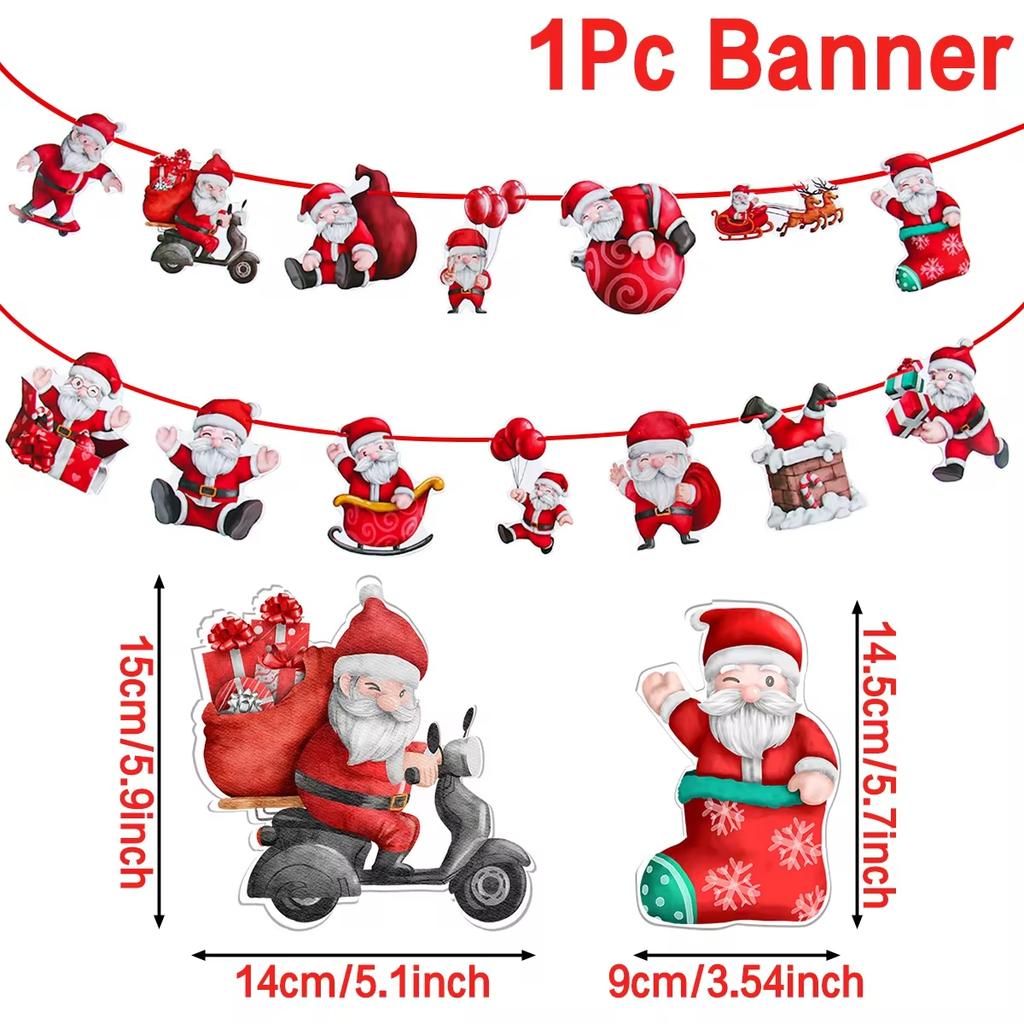 Christmas Banner Garland Merry Christmas Decorations For Home 2026 Christmas Ornaments Xmas Navidad Noel Gifts New Year 2026