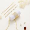 1Meter/roll 14K Gold Plated Round Neckace Bulk Extender Chain Bracelet Pendant Tail Chain For DIY Jewelry Making Accessories