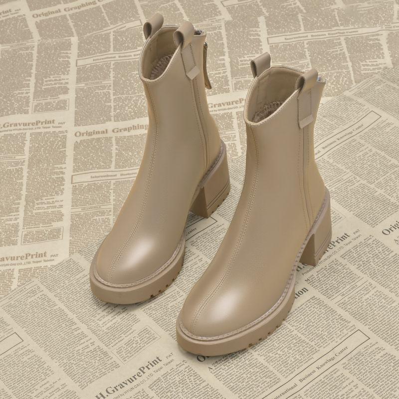 Fashion Ankle Boots for Women Zip Height Increasing Non Slip Korean Style Booties Fashion 2025 Trend Y2k New Rock Hot Woman Short Shoes