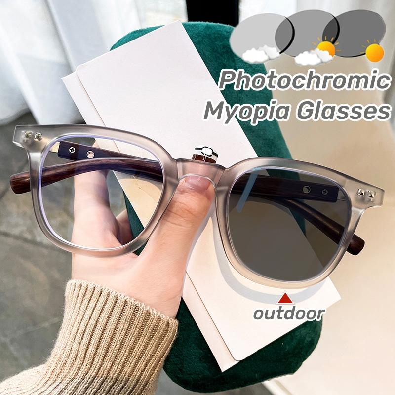

Мода 2024 Персонализированные фотохромные очки для близорукости Очки с защитой от синего света Очки с деревянной оправой Модные мужские солнцезащитные очки премиум-класса