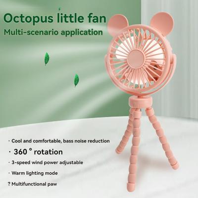 2024 New Cross-border Small Fan Rechargeable Model, Three-level Lighting Adjustment, Multi-scene Fan, Summer Portable Fan