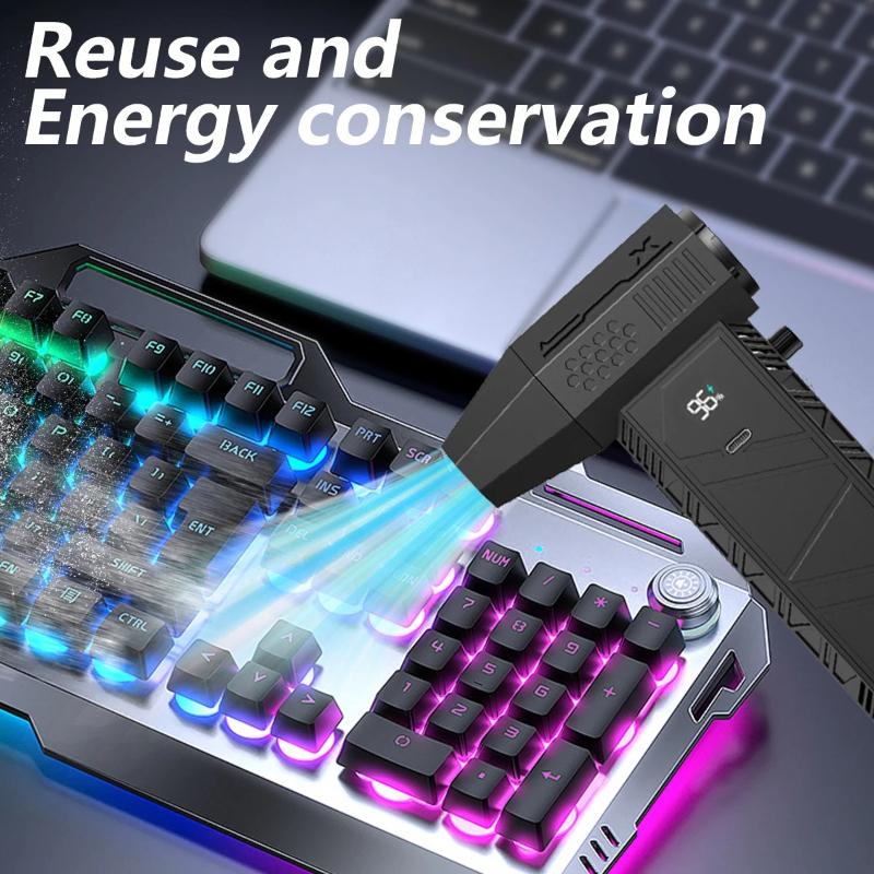2026 New and Power 35000RPM  Air Blower Brushless Turbo Blower Jet Fan Vacuum with Replaceable Battery Led Light for Dust Removal Cleaning