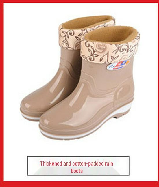 Women's Non-slip Low-top Rain Shoes, Short Tube Rubber Boots, Low Heel Water Shoes