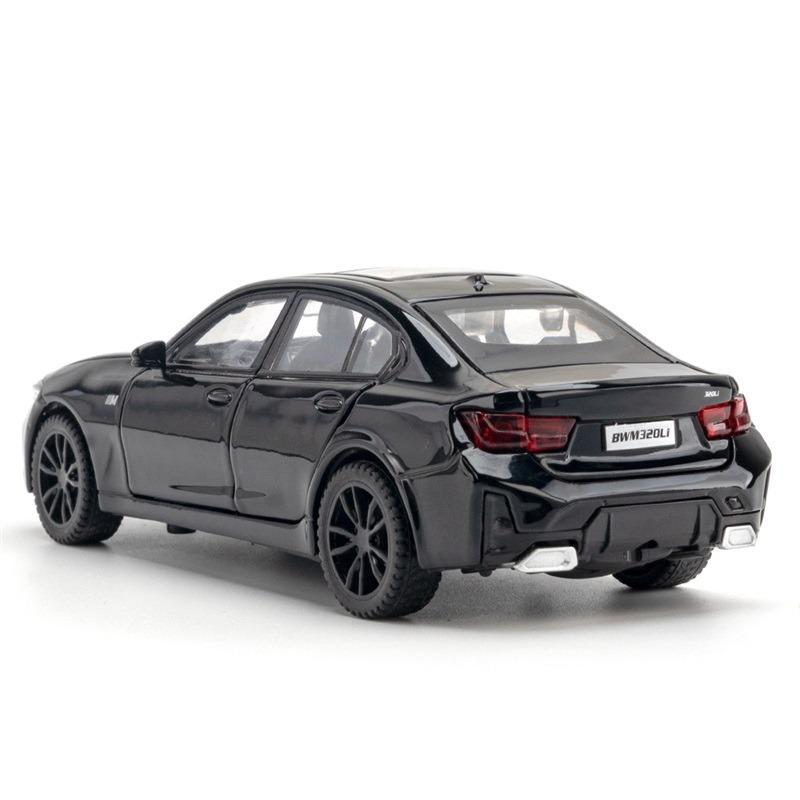 Simulation 1/32 BMW 320I Alloy Car Model Sound Light Diecast Toy Vehicle Toy Car Birthday Gift Miniature Voiture Home Decor