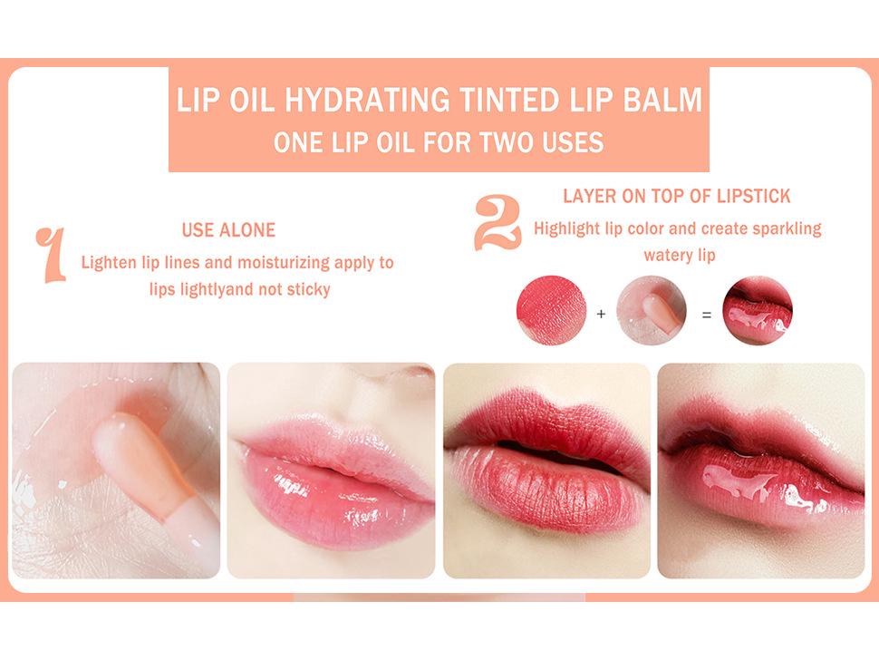 Non-Sticky Transparent Plumping Lip Oil Gloss - Moisturizing & Lip-Enhancing