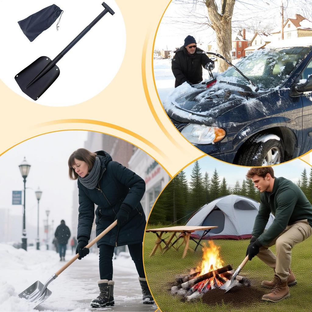 Snow Shovel Telescopic Snow Dumping Scoop Portable Mud Removal Scoop For Groundskeeper Steps Vehicle Patio Property Manager